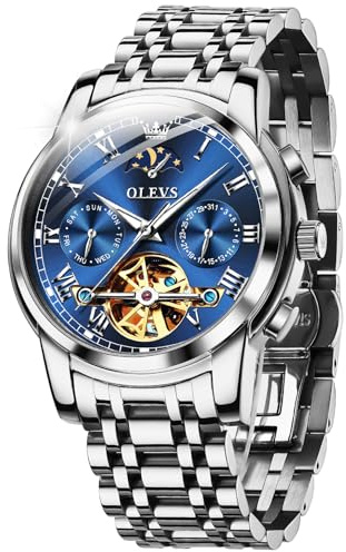 OLEVS Damen Luxus Gold Silber Edelstahl Quarz Uhr Wasserdicht Datum | Reloj Para Mujer Mechanische Damen-Armbanduhr, Datum, wasserdicht, originelles Geschenk