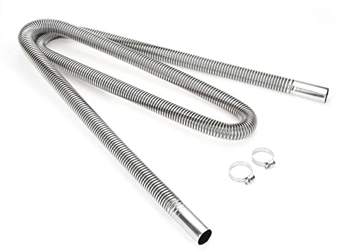 Diesel Heater Exhaust Pipe,.Stainless Steel Air Heater Exhaust Pipe, 120cm Car Air Heater Exhaust Pipe Diesel Gas Vent Hose, Parking Heater Pipe, (120CM)