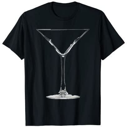 Cocktail T-shirt Empty Martini Glass T-Shirt