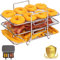 YQL Air Fryer Rack for Ninja Dual, Three-Layer 304 Stainless Steel Airfryer Shelf Dehydrator Rack, AF300UK Accessories, Stackable Air Fryer Accessories for Ninja,Tower,Salter,EMtronics Double Basket