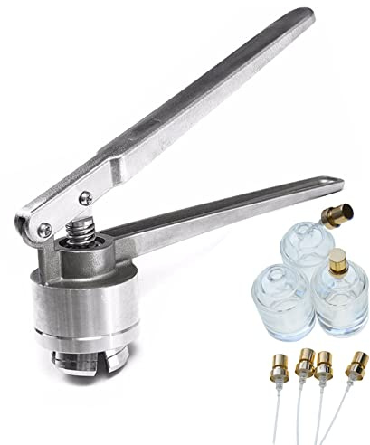 Máquina de sellado de crimpadora manual 13mm/15mm/18mm/20mm, máquina de sellado de botellas de spray de perfume, taponadora de tapa de botella herramientas de tapado, 15 mm (color: 13 mm)