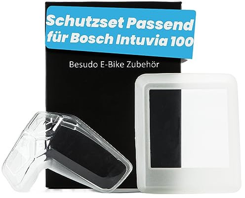 Besudo Schutzhülle-Set passend für Bosch Intuvia100 & LED Remote Steuereinheit - Protective Hülle Schutz Cover vor Kratzern Stößen für BHU3200 & BRC3600 Ebike Zubehör - L042-K-100