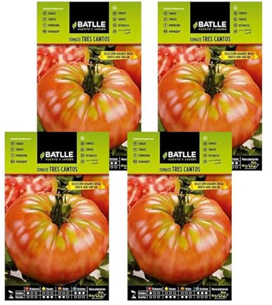 Semillas de tomate tres cantos gigante rosa de Semillas Batlle PACK (4)