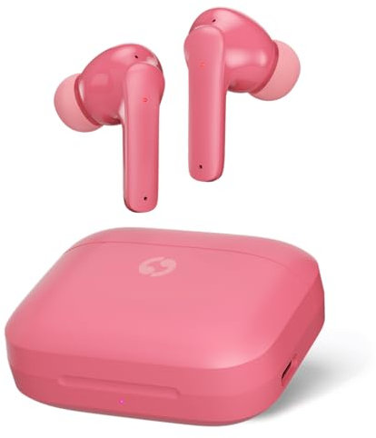 Avantalk Clan K2 - Bluetooth Kopfhörer Kinder mit Lautstärkebegrenzung, Kabellose, anpassbare Passform, geringe Latenz, 3 EQ-Modi Niedliche, Ohrhörer für Jungs & Mädchen (Rosa)