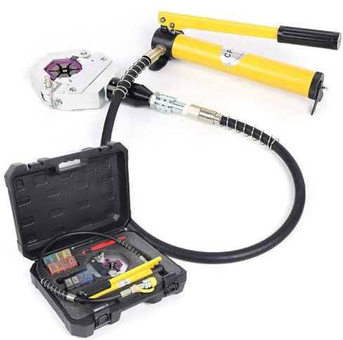 Crimpadora Hidráulica de Tubería, Herramienta Automotriz para Aire Acondicionado, Tubo de Presión, Manguera Prensa Kit