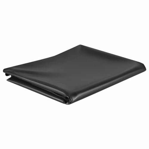 ShGaxin Teichfolie Schwarz 7x2 m PVC 1 mm, Dachpappe, Noppenbahn, Dampfsperre Folie, Baufolie, Noppenfolie Für Hochbeet, Siloplane, Gitterfolie, Mauersperrbahn