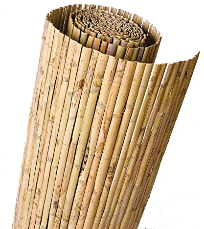 DE-COmmerce Robuster Sichtschutz Zaun Bambus DIAN extra gehärtet, Balkonsichtschutz Gartenzaun Sichtschutzzaun für Garten, Terrasse, Balkon (HxB) 100 x 500 cm