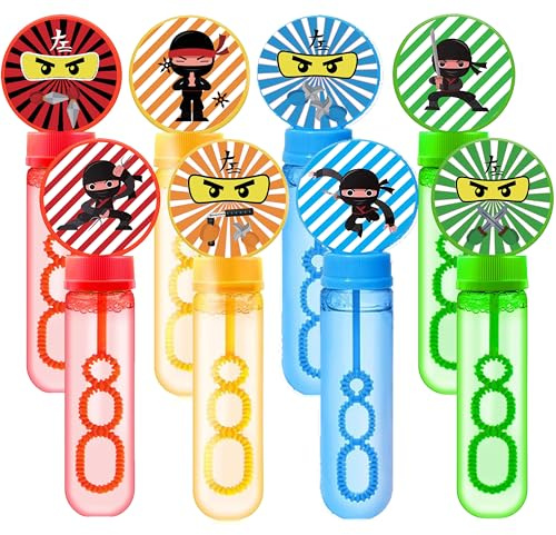 12Pcs Ninja Blase Stäbe für Ninja Thema Geburtstagsfeier Bevorzugungen Kinder Blasen Party Zubehör