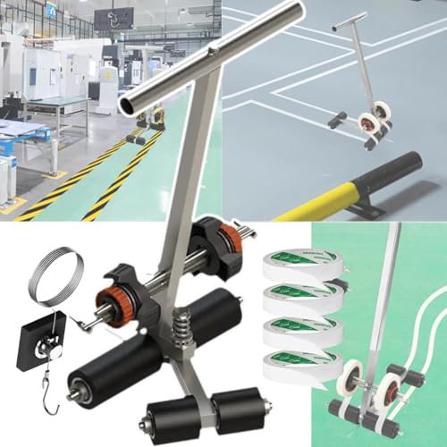 aromaoveite Bodenmarkierungsmaschinen+Kreiszeichnung/4 BäNdern -Spielfeldmarkierungsmaschine Zum Zeichnen Gerader Linien, Kreise, FüR BasketballpläTze, ParkpläTze, WerkstäTten, Warnlinien,A