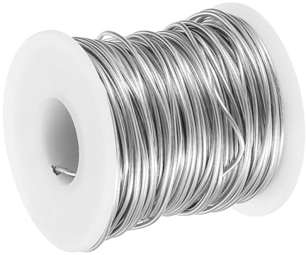 PATIKIL 25m/82Ft Rolle 14 Gauge Schmuck Kupferdraht Basteldraht Silber | Reiner Kupferdraht, Kupferperlen Draht, Anlaufbeständiger, für Schmuckherstellungszubehör