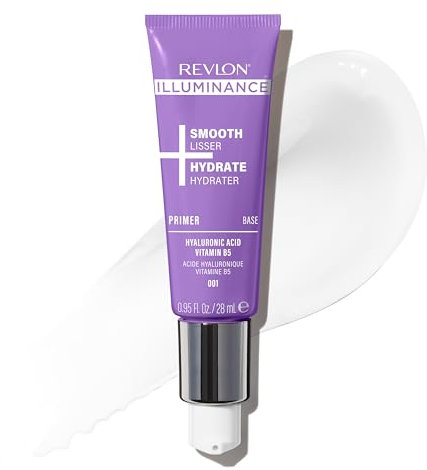 Revlon Illuminance Smooth + Hydrate Primer (001), Primer Viso Levigante e Idratante, Con Acido Ialuronico e Vitamina B5, 28ml
