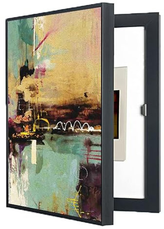 NIHUJALE Decorative painting of distribution box Decorative Electrical Box counter Detachable Electric Meter Box Distribution Box Safe Painting Hanging Decoration Hide Paintings,05,40x50cm