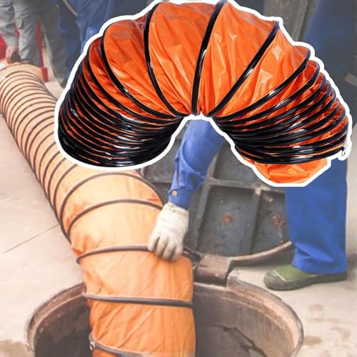 Abluftschlauch Lüftungsschlauch 5m Trockner-Abluftschlauch – Flexibles Gebläsekanalrohr für Industrieabluft: PVC-Flammhemmendes Druckluftrohr für Bootslüfter, Kfz-Werkstätten(Id(A) 160mm/6.2 In)