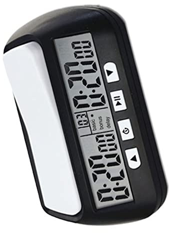 Depisuta Reloj de Ajedrez Temporizador de Ajedrez Digital con Función de Alarma Sonora Configuración Simplificada Temporizador de Juego Versión en Inglés Negro para Torneos