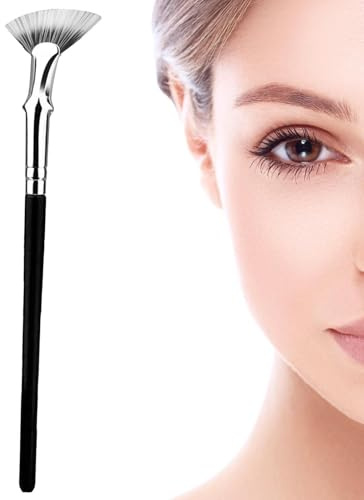 Mascara Fan Brush - Cepillo para pestañas en forma de abanico con cerdas de doble capa | Perfecto para separar y alargar cada pestaña, adecuado para profesionales del maquillaje, principiantes,