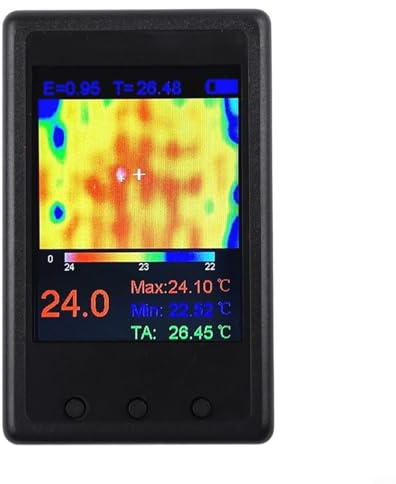 Hoppipola Telecamera termocamera portatile a infrarossi, rilevatore di temperatura LCD da 2,4 pollici con uscita dati USB, gamma da -40 °C a 300 °C per test PCB e automobilistici