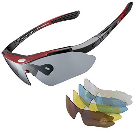 ROCKBROS Gafas Polarizadas con 5 Lentes Intercambiables Para Ciclismo