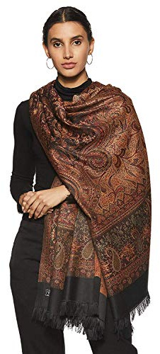 Weavers Villa Women's Pashmina Wool Blend Indian Handicraft Woven Shawls, Scarf, Wraps [Large Size: 40 X 80]