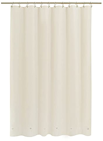 Mrs Awesome Duschvorhang-Auskleidung mit 6 Magneten, Beige, PEVA, 8 G, dick und strapazierfähig, wasserdichter Kunststoff, Duschvorhänge für Badezimmer, Standardgröße 183 x 183 cm, Beige