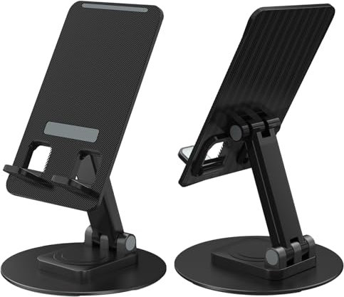 8849PRO Foldable Phone Stand for Desk, Height Adjustable Folding Desktop Cell Phone Holder Compatible for iPhone Tank Smartphone