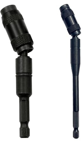 CLKE 2Pcs Magnetic Pivot Drill Bit Holder, 91mm & 145mm 1/4 Hex Shank Quick Release Extension Rod, Pivoting Bit Holder for Tight Spaces, Flexible Drill Bit Extension for Corners