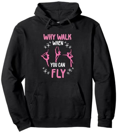 Warum laufen, wenn man fliegen kann? Aerial Silks Dancer Pullover Hoodie