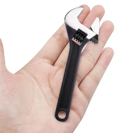 ZoZoMaiy 4 Zoll/100mm Mini Verstellbarer Schraubenschlüssel Tragbar Schwarz