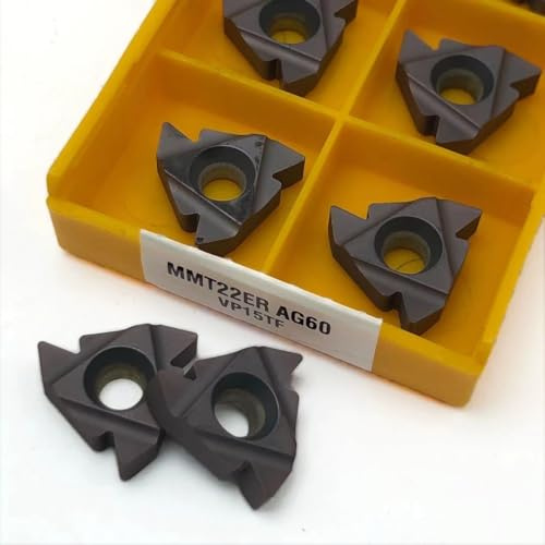 Fraiseuse à fileter CNC, 10 pièces, MMT22IR 22ER, outil en carbure, insert de tour, MMT22IR 22ER AG60 VP15TF UE6020(MMT22ER AG60 VP15TF)