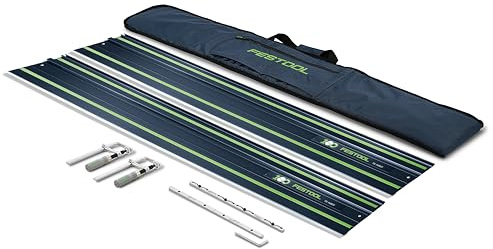 Festool FS 1400/2 BL-Set Limited Edition Führungsschienen-Starter-Set | Set mit 2 Führungsschienen je 1.400 mm, Führungsschienentasche, Verbindungsstück und Schraubzwingen für präzise Schnitte