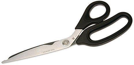 Crescent 10 Shop Shears - Sharp Industrial Scissors for Wire, Cable, Rope, Twine, Paper, Cardboard & Fabric Cutting, Tailoring - Professional Utility Hand Tool - W912
