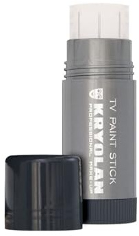 Kryolan TV Paint Stick - 070 Matte White Makeup Stick - Foundation Makeup - Makeup for TV, Theater, Stage, Acting, Face and Body, Full Coverage Cream Concealer Foundation - Made in USA (25 g)