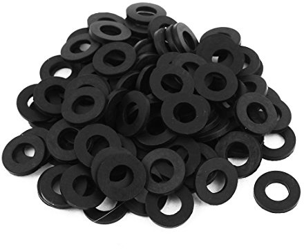 sourcing map 100 Stück Gummi Unterlegscheiben 16 mm Außendurchm. 2 mm Dicke | 8 mm Innendurchm., Für Wasserschlauch Wasserhahn