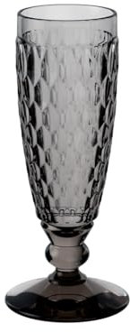 Villeroy & Boch Boston Coloured Copa de Cava, 150 mililitros, Cristal, Gris, 16.3x6x6 cm, 1 Pieza