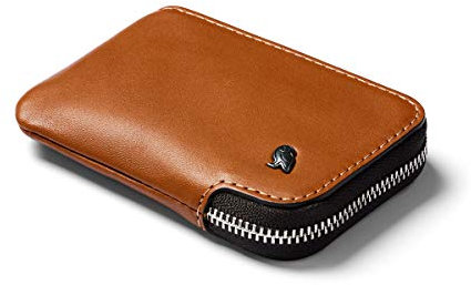 Bellroy Leather Card Pocket Wallet, schlanke Geldbörse mit Reißverschluss (Max. 15 Karten, Fach für Geldscheine und Münzen) - Caramel