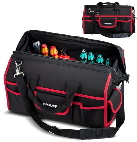 PARAT Basic Tool Softbag M | Borsa per attrezzi con volume di 25 l e 33 scomparti per attrezzi, robusta borsa per attrezzi in nylon con tracolla e maniglie, borsa per attrezzi professionale per