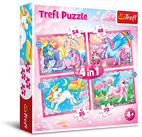 4 in 1 Puzzle - Einhörner