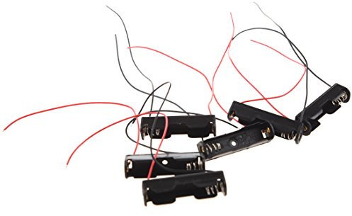 Gkhowiu Lot de 6 connecteurs filaires 1,5 V AAA pour piles AAA Boîte de rangement en plastique Noir