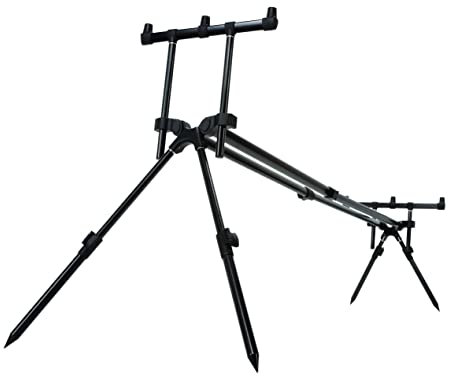 Tandem Baits Phantom Ultralite Aluminium-Rutenhalter mit Angeltasche | Angel-Set mit Rutentasche | Karpfenzubehör für bis zu 3 Ruten | Höhenverstellbar Vielseitig Einsetzbar für Jede Angelrute