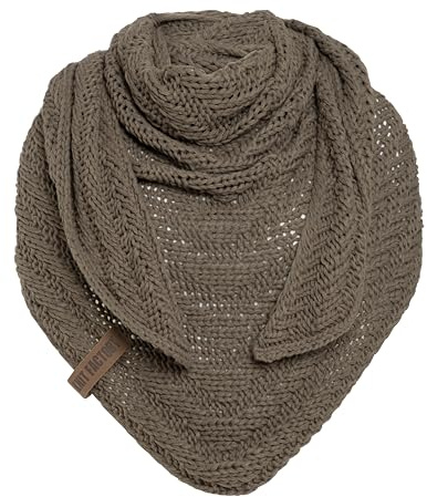 Knit Factory - Sally Trekantssjal - Cappuccino - 220x85 cm