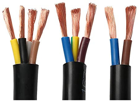 NEPIAN 17/15/13/11/9 AWG 2/3/4/5 Adern 5 Meter Kabel Steuersignalleitung Kupferdraht Schwarz ummanteltes PVC-Elektrokabel Netzkabel Leisurely (Size : 4Cores 5Meters, Color : 13AWG)