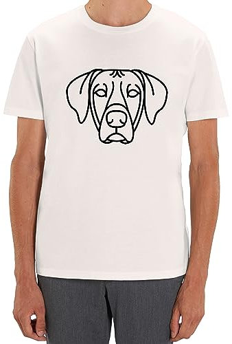 Rhodesian Ridgeback Hunde-T-Shirt, niedliches Gesicht, Art Man's Woman, klassische Urban-T-Shirts, weiß, S