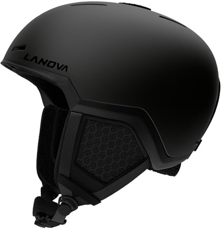 LANOVAGEAR Casco da Sci per Uomo Donna Ragazzo e Ragazzi, Casco da Snowboard Ruota Regolabile, Ottima Ventilazione, Casco Ski per Sci Pattinaggio Snowboard (M, grigio)