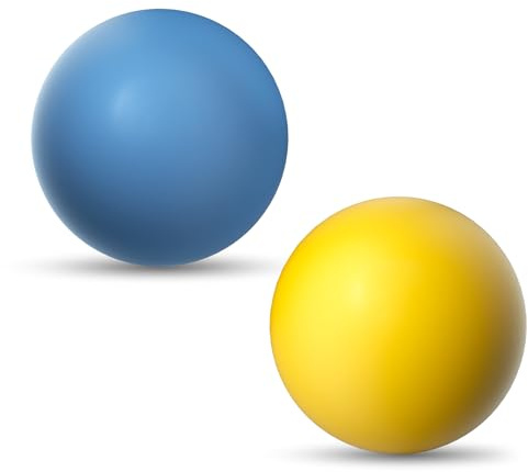 SCHITEC Hundebälle unzerstörbar, [2 Stück] Vollgummi-Hüpfball für Aggressive Kauer, langlebiges Kauspielzeug für mittelgroße Hunde
