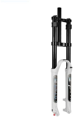 wanhaoaony Federgabel Mountainbike-Federgabel mit Rebound-Einstellfunktion, MTB-Fahrradgabeln, Federweg 180 mm, Downhill-Luft, 26 Zoll, 27,5 Zoll, 29 Zoll Fahrrad Gabel (Color : White 27.5 inch)