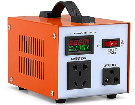 GZHMMAN Transformador de Voltaje Voltage Transformer Núcleo Toroidal Convertidor Voltaje Ascendente y Descendente con Protección contra Rotura Circuito,500W