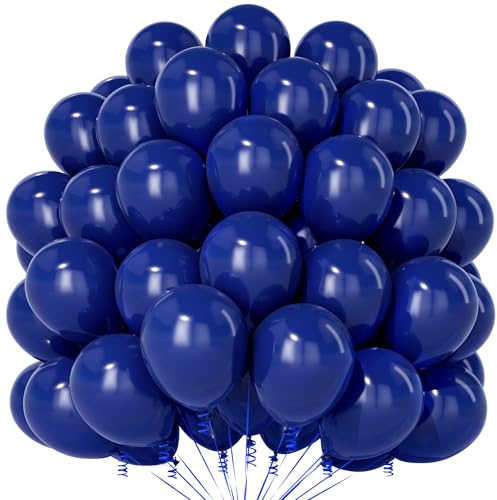 Teselife 100 St Mörkblå Navy Matta Latexballonger 12 Tum För Mans Pojkes Födelsedag Union Jack Jubileum Bröllop Förlovning Examen Partydekorationer