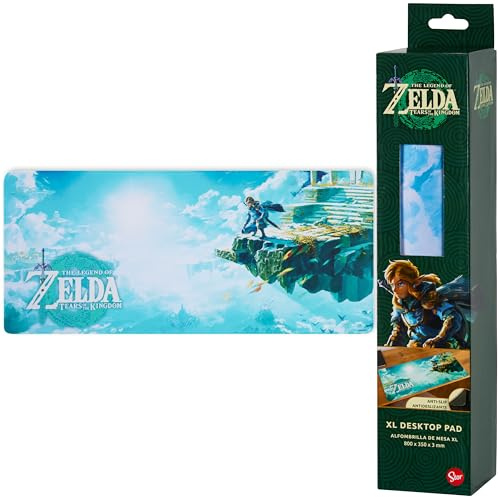 ZELDA Tapis de Bureau Gaming, Tapis de Souris Antidérapant 80 × 35 cm - Cadeau Gamer