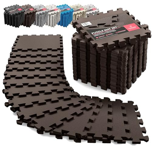 Tappeto Palestra Tappetino Fitness da Ginnastica a Puzzle - Pavimento Protettivo Incastro Tatami Gomma Allenamento Protezione Sport| Materassino Gommato Mattonella Pavimentazione per Home Gym Manubri