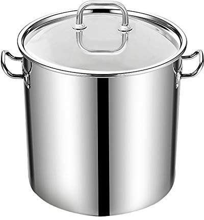 OWOHYG Olla de Acero Inoxidable de 304 Pulgadas de Espesor, Olla de cocción para elaborar Cerveza, Olla Grande de Acero Inoxidable para cocinar(45 * 45cm)