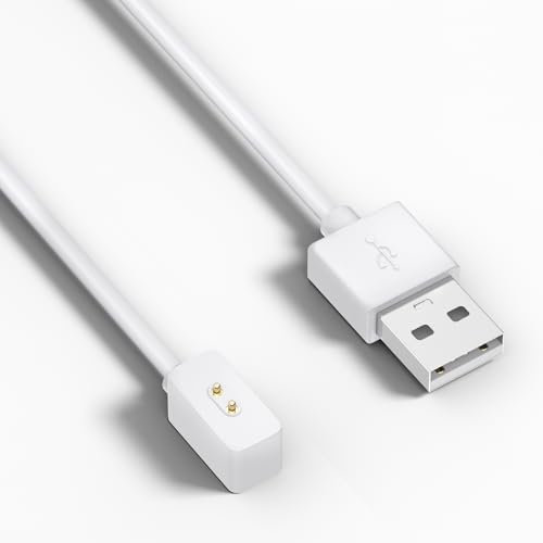 YLK Cargador Compatible con Xiaomi Smart Band 9/9 pro, 100cm Cable de Carga USB Repuesto Cargador (Blanco)